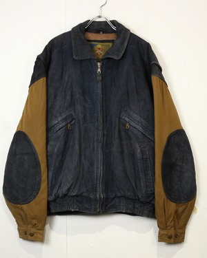 【Caka act2】80's “STRUCTURE” Various Fabric Switching Vintage Jacket