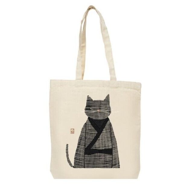 粋な和風猫 キャンパス布バッグ