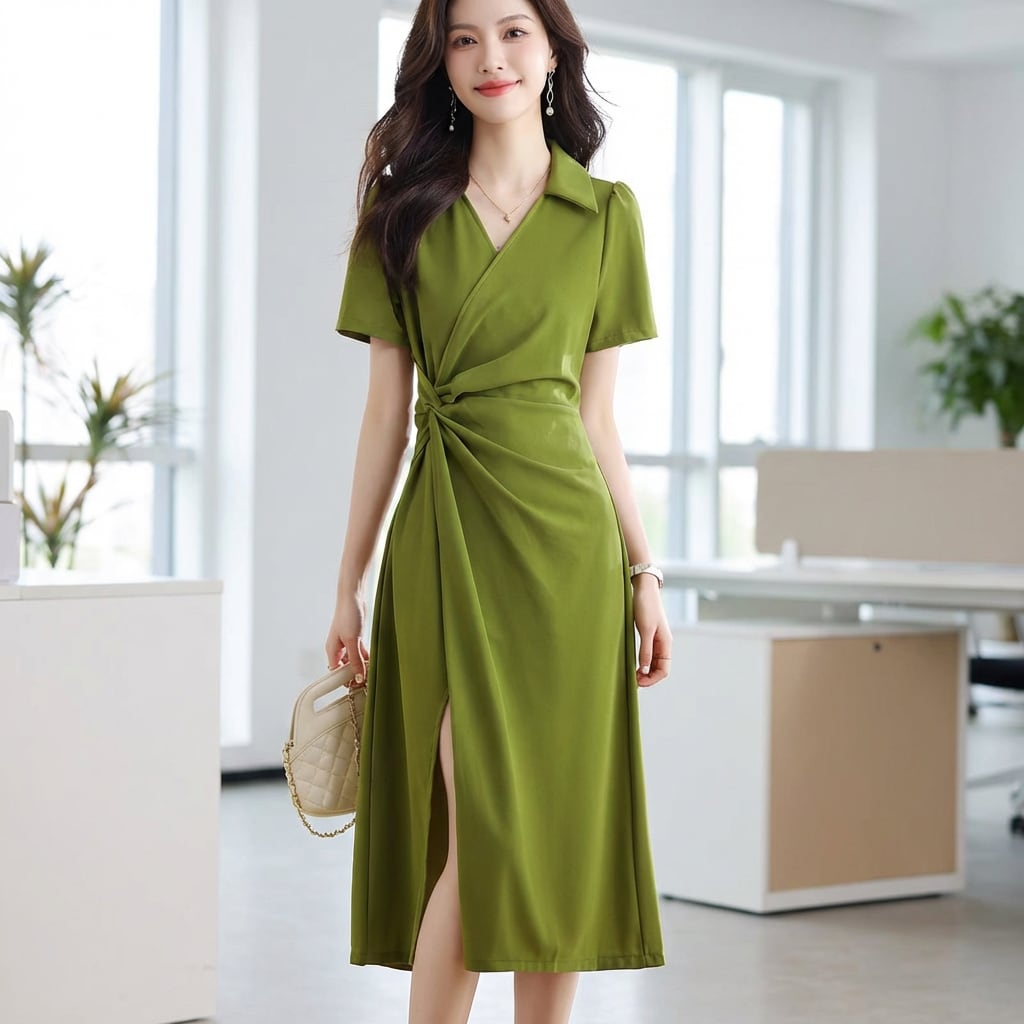 スリットワンピース(2color) A0913