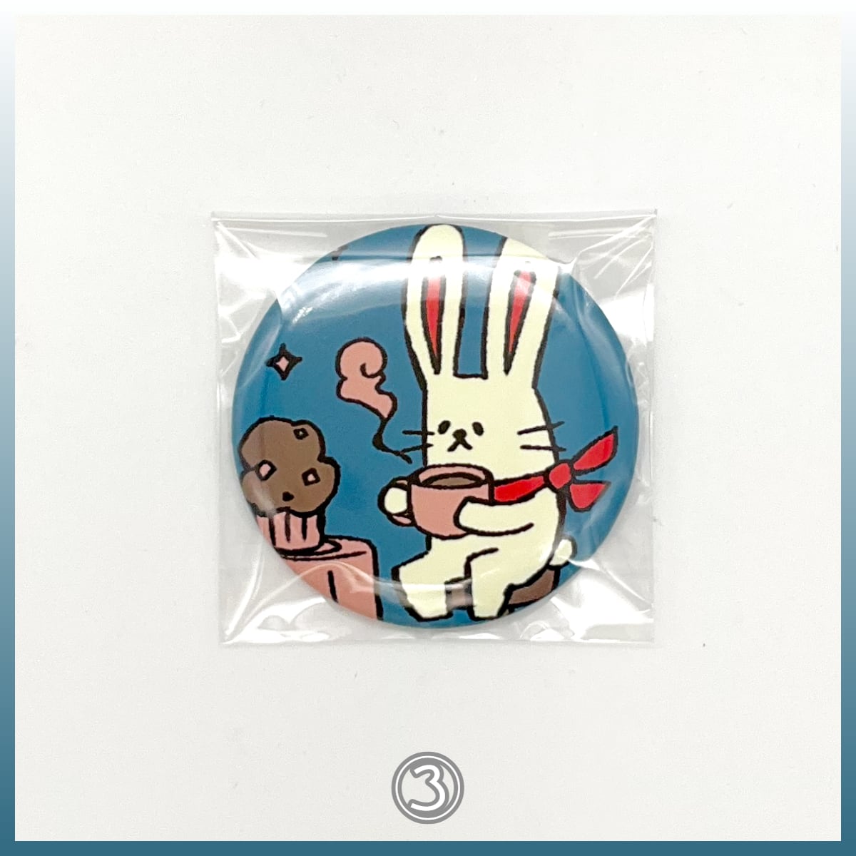 りりぽっち 缶バッチ うさぎ | うさぎセレクトショップ森音