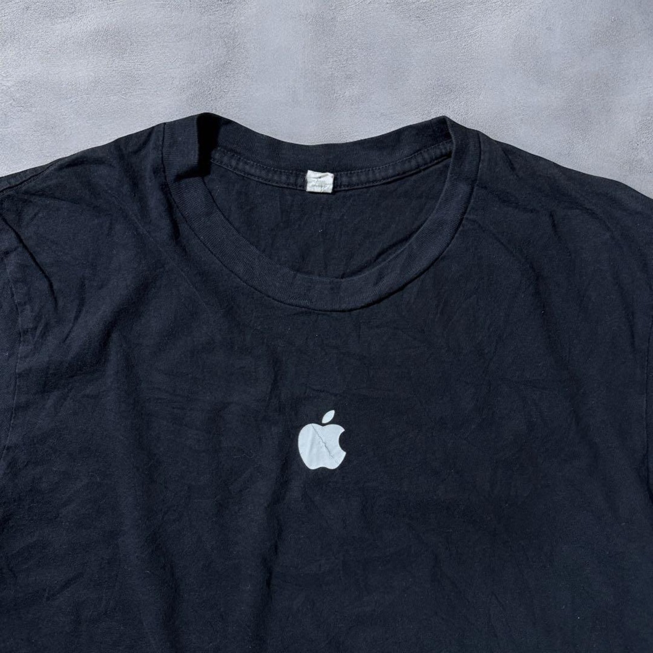 Apple TEE 企業ロゴ Tシャツ ブラック 古着 - 4