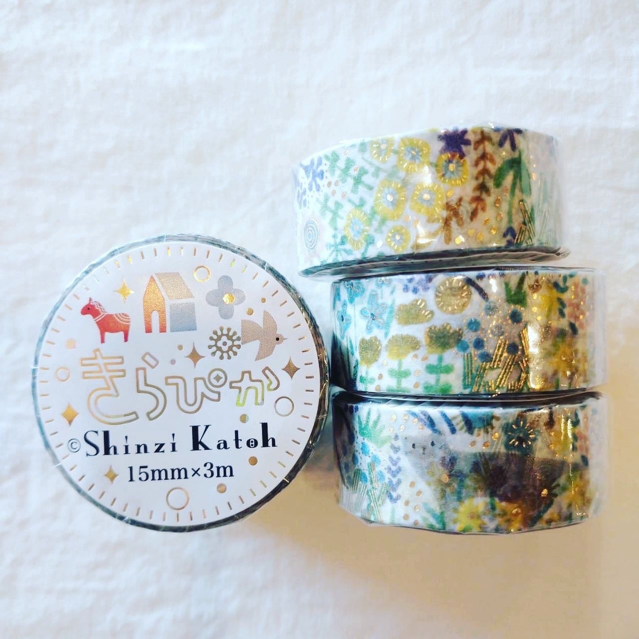 シール堂 箔押 きらぴか 猫庭 15mmマステ SD02