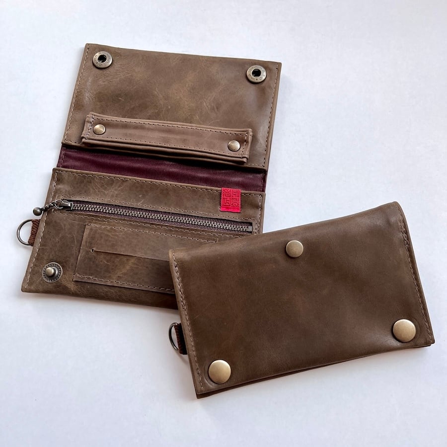 二つ折り - leather 革 [巻きタバコケース] LBRN / モストロ | 惡匠SHOP