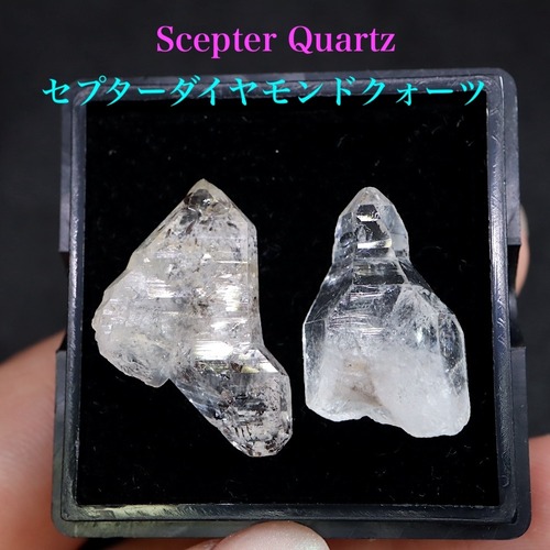 セプター ダイアモンド クォーツ ケース 水晶 QZ269 鉱物　原石　天然石　パワーストーン