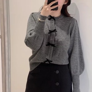 リボンニットカーディガン　23223