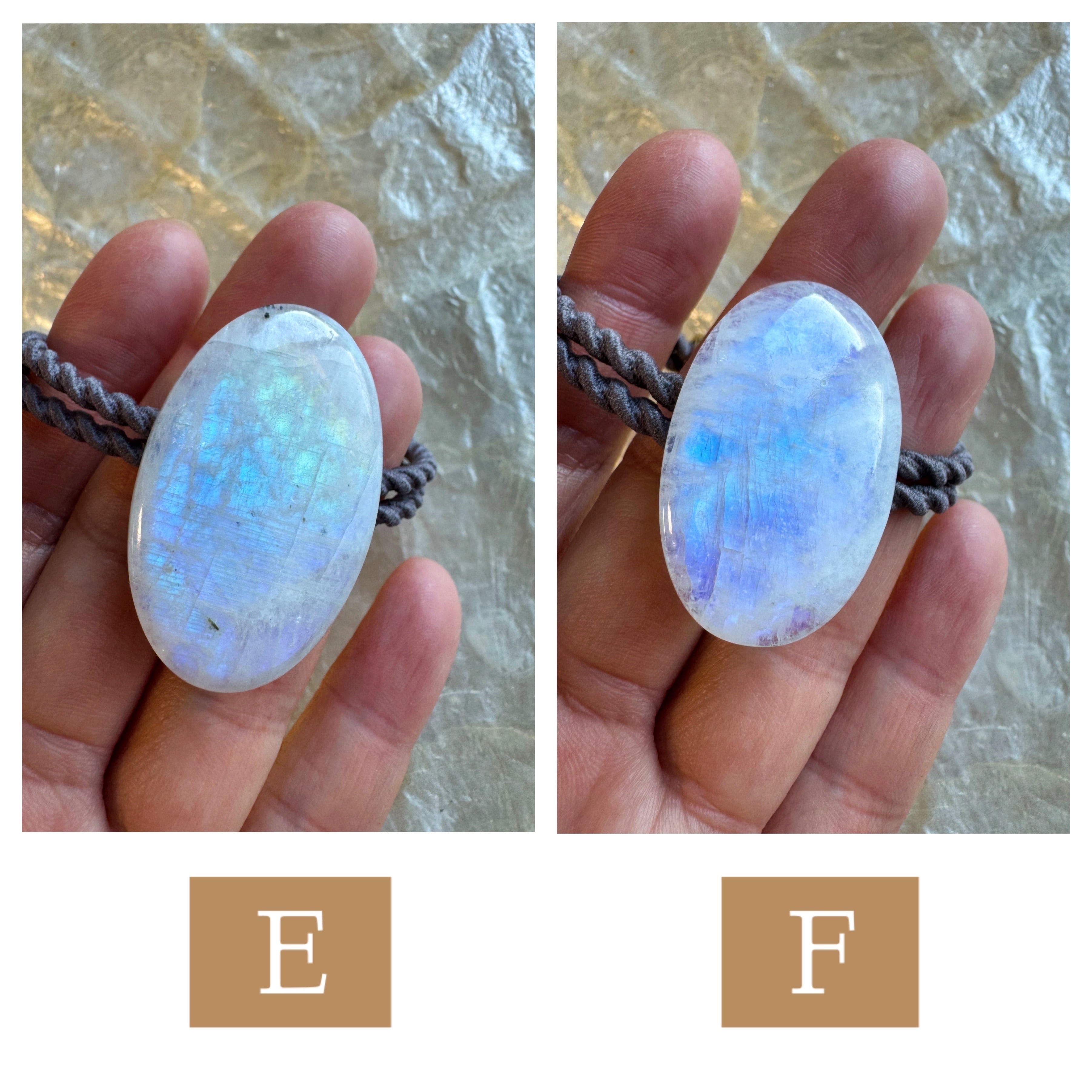 AAArank Oval Rainbow moon stone hair accessory(AAAランク オーバル