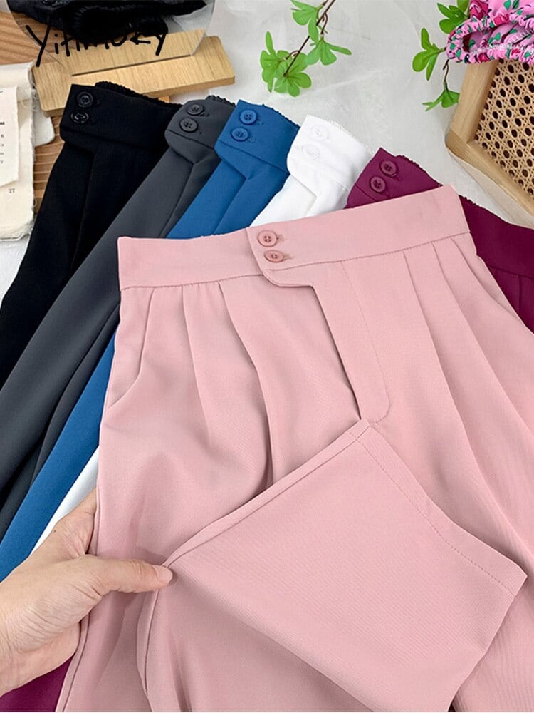 Yitimoky オフィスパンツ レディース 2022 ウエストハーレムパンツ 2ボタンアップ ゴムバンドパンツ エラスティック 伸縮 会社 学校  通勤や通学にも 服レディース 0059732595758466 | BAE ON FLEEK　ファッション・インテリア・雑貨・ホビー powered 