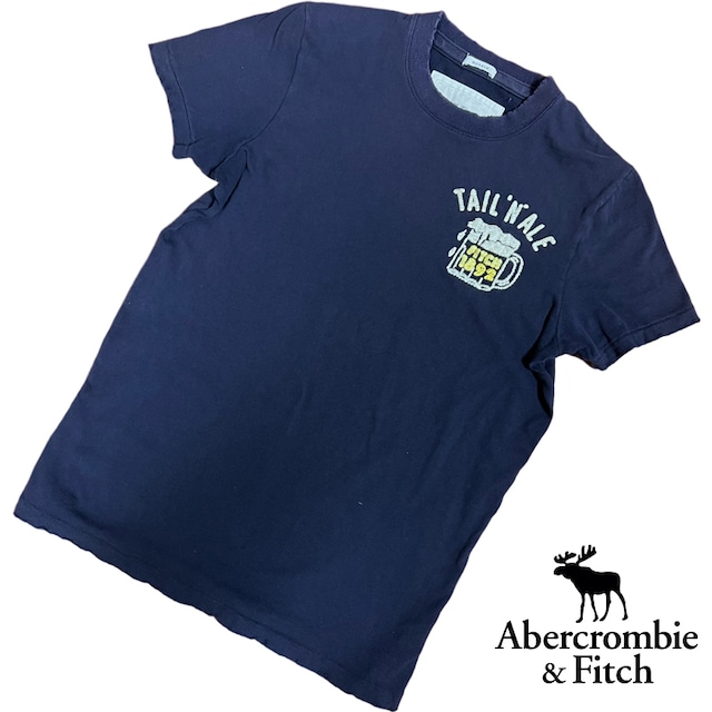 Abercrombie Fitch アバクロ メンズ Tシャツ ネイビー Sサイズ Feeling