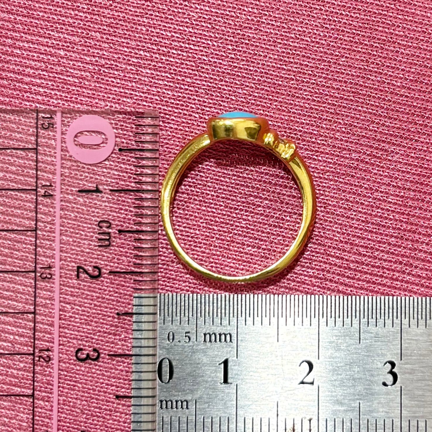 K18 ターコイズ ダイヤモンド 18金リング 〜青空のブルー。どこまでも