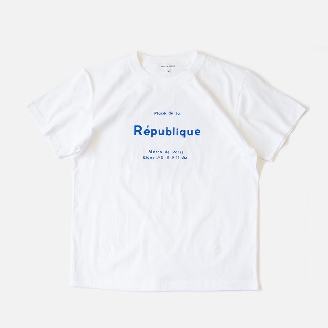 ANGE IN DISGUISE ／ PRINTED TEE SHIRTS（Republique） WHITE X ROYAL