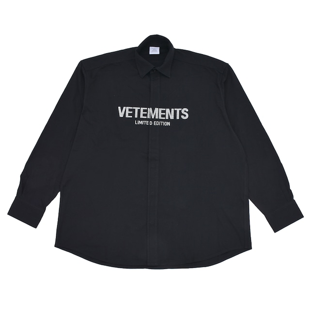 【VETEMENTS】LIMITED EDITION CRYSTAL LOGO JERSEY SHIRT