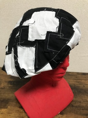 UNFINISHEDクラストベレー帽ホワイトブラック