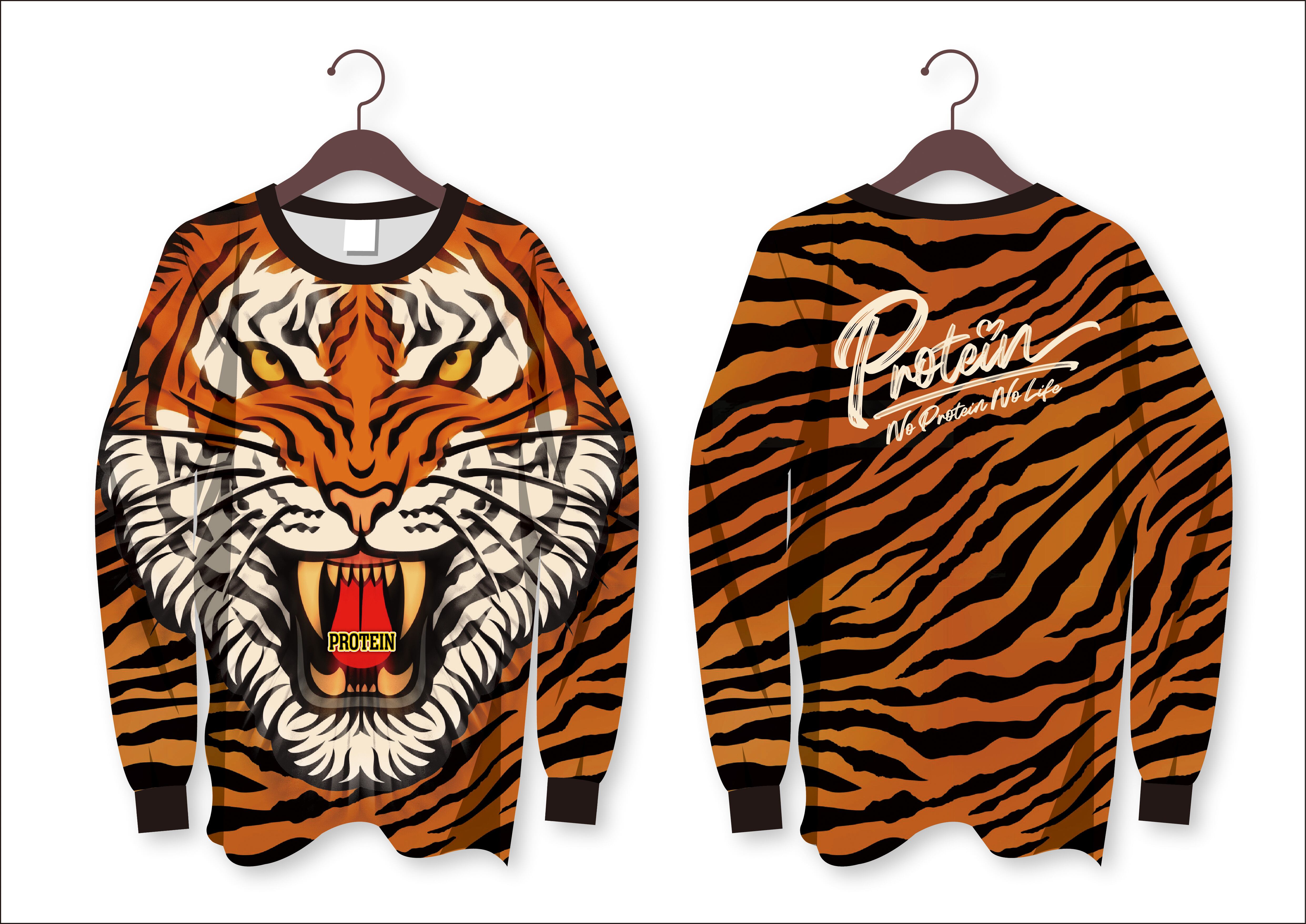 <送料無料>全面タイガースロンT(LLサイズ)
