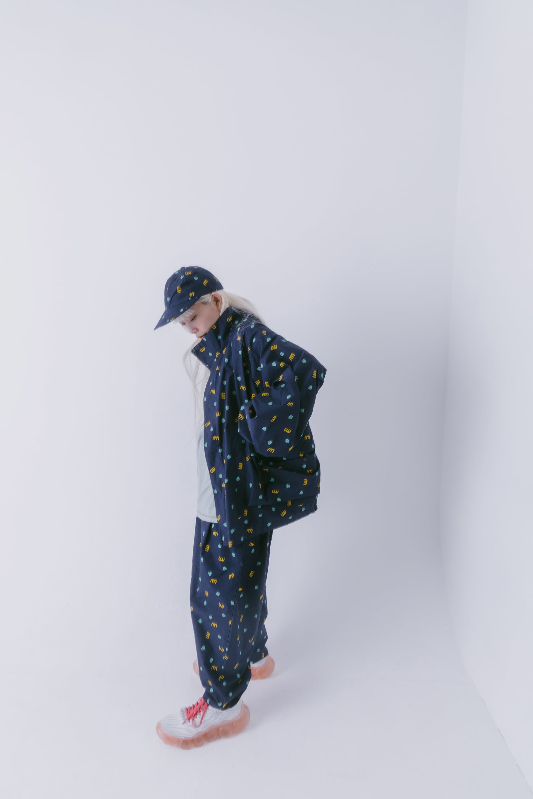 MIN-NANO×frankygrow】M&SB PATTERNED TEPERED PANTS col.NAVY / 3