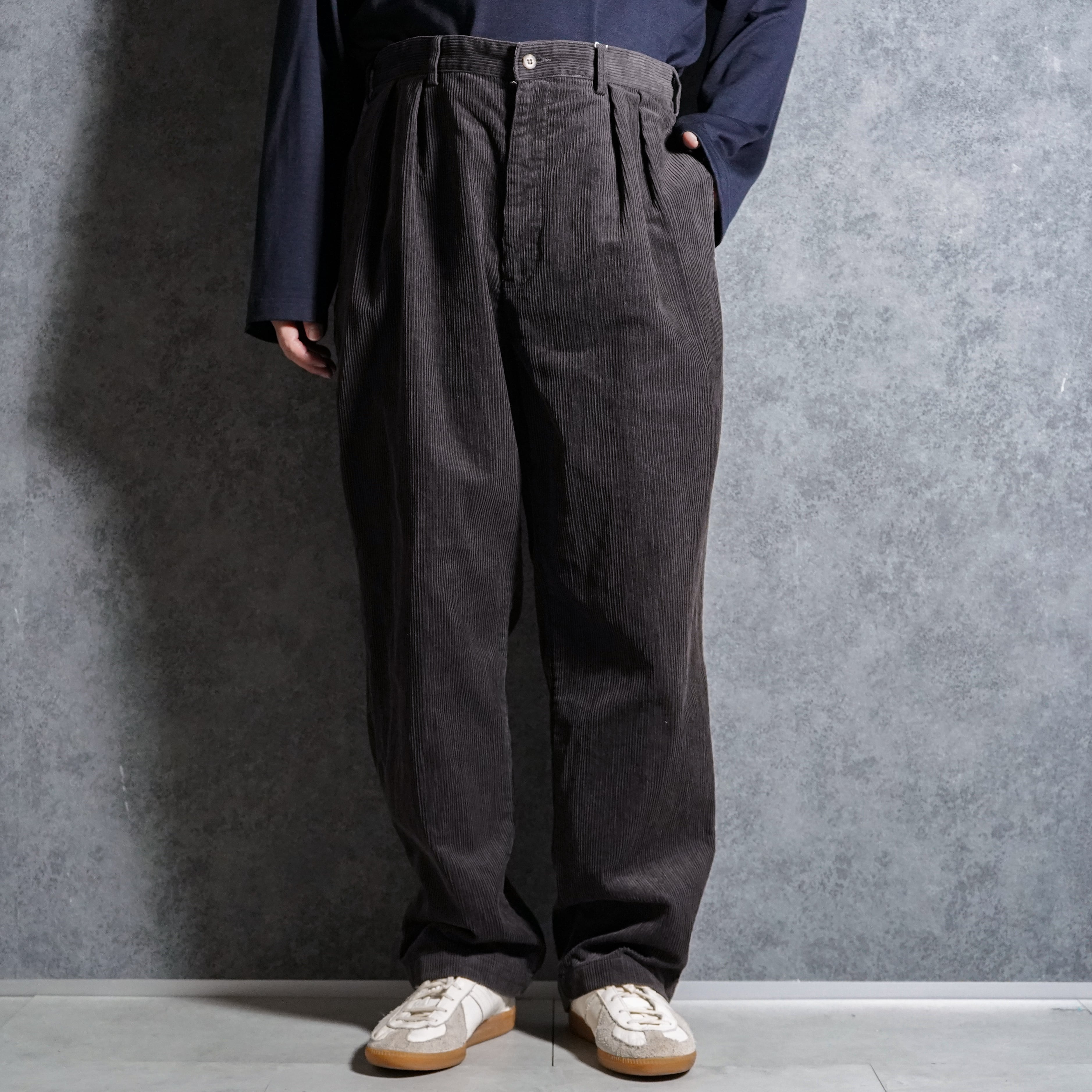 く*お様 美品✨ ラルフローレン コーデュロイ 2タック アンドリュー ブラウン 90s Ralph Lauren 2Tuck Corduroy Trousers ANDREW PANTS ラルフ