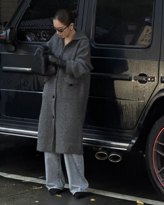 ボアライクシャギーカーディガン　A25273