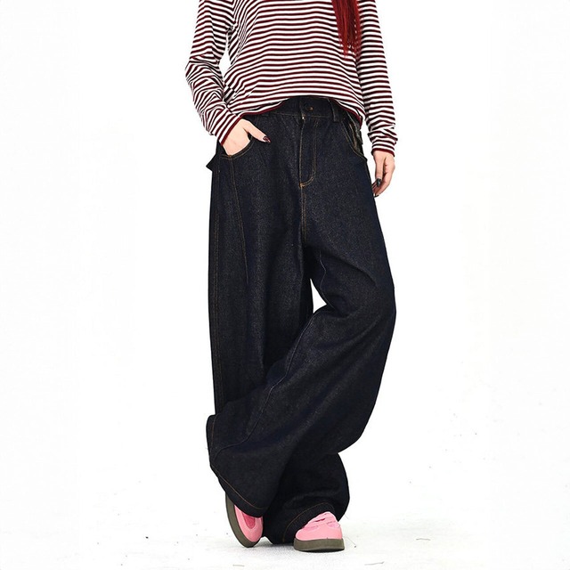 ロールアップジャカードヘムデニムパンツ 1col   R01780