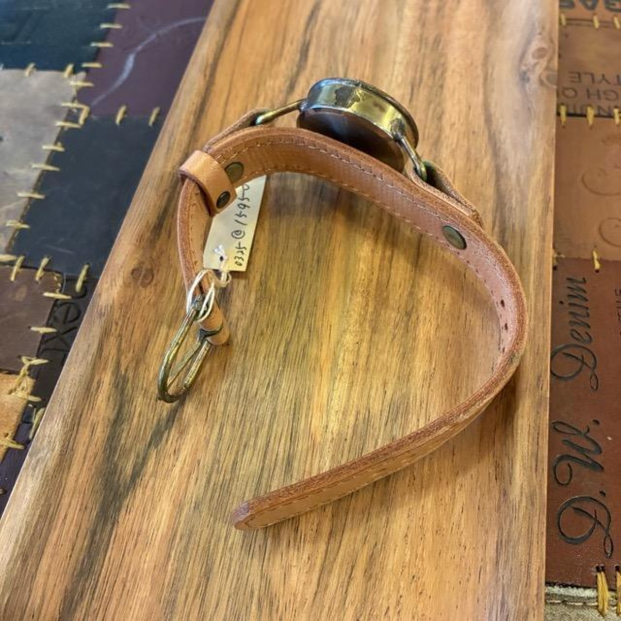 [Made to Order] Brass and Leather Handmade Watch commu MTABU spice BG Made to Order Brass and Leather Handmade Watch Beige Wristwatch Gift