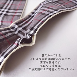 GOODSチェック柄スカーフヘアバンド