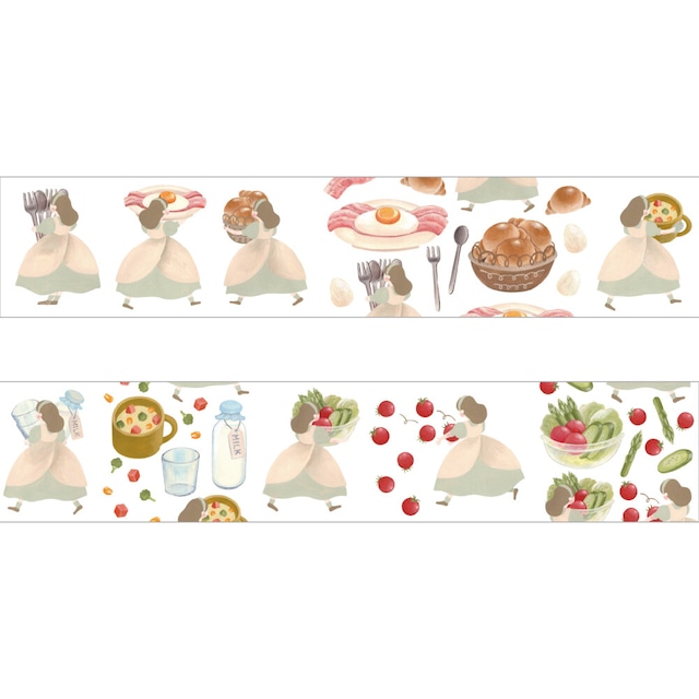 てるふく商店×パピアプラッツ　朝食ができました　20mmマステ　PA01