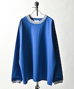 ATELANE  ribbed loose silhouette crew neck (BLU) 22A-24041