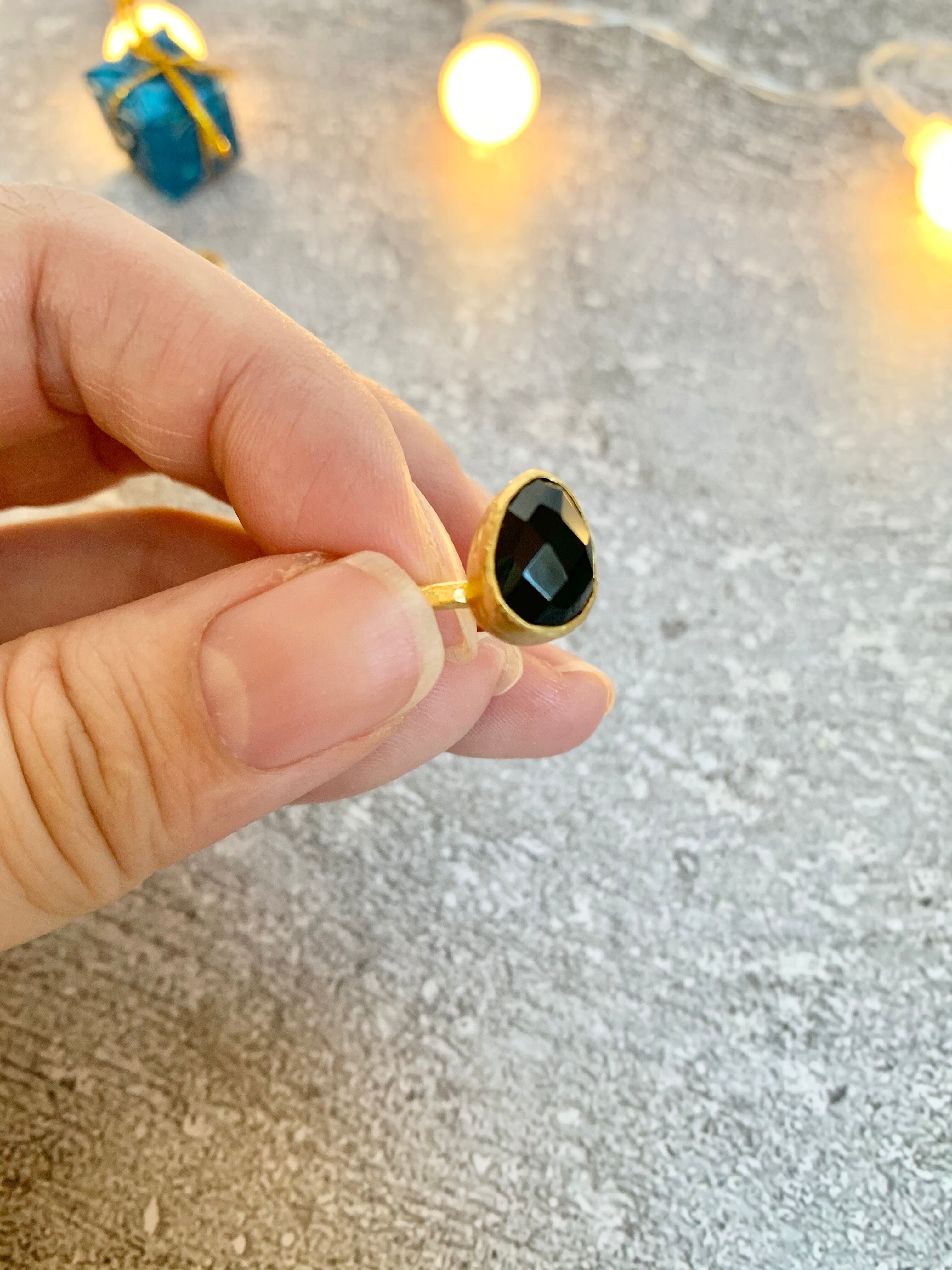 トルコ天然石リング2S