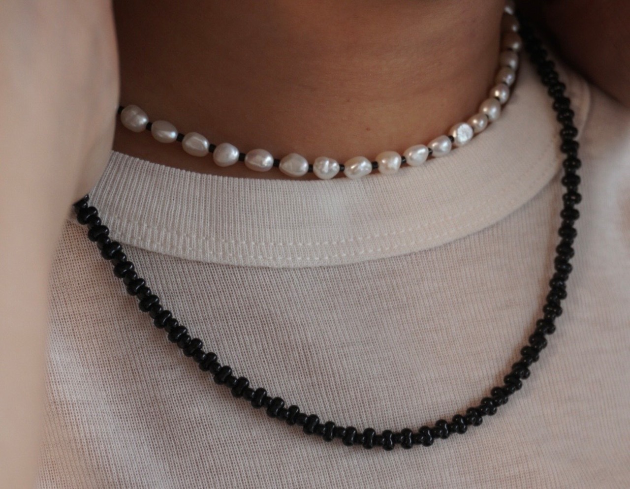 【 WAVE 】berry beads middle necklace