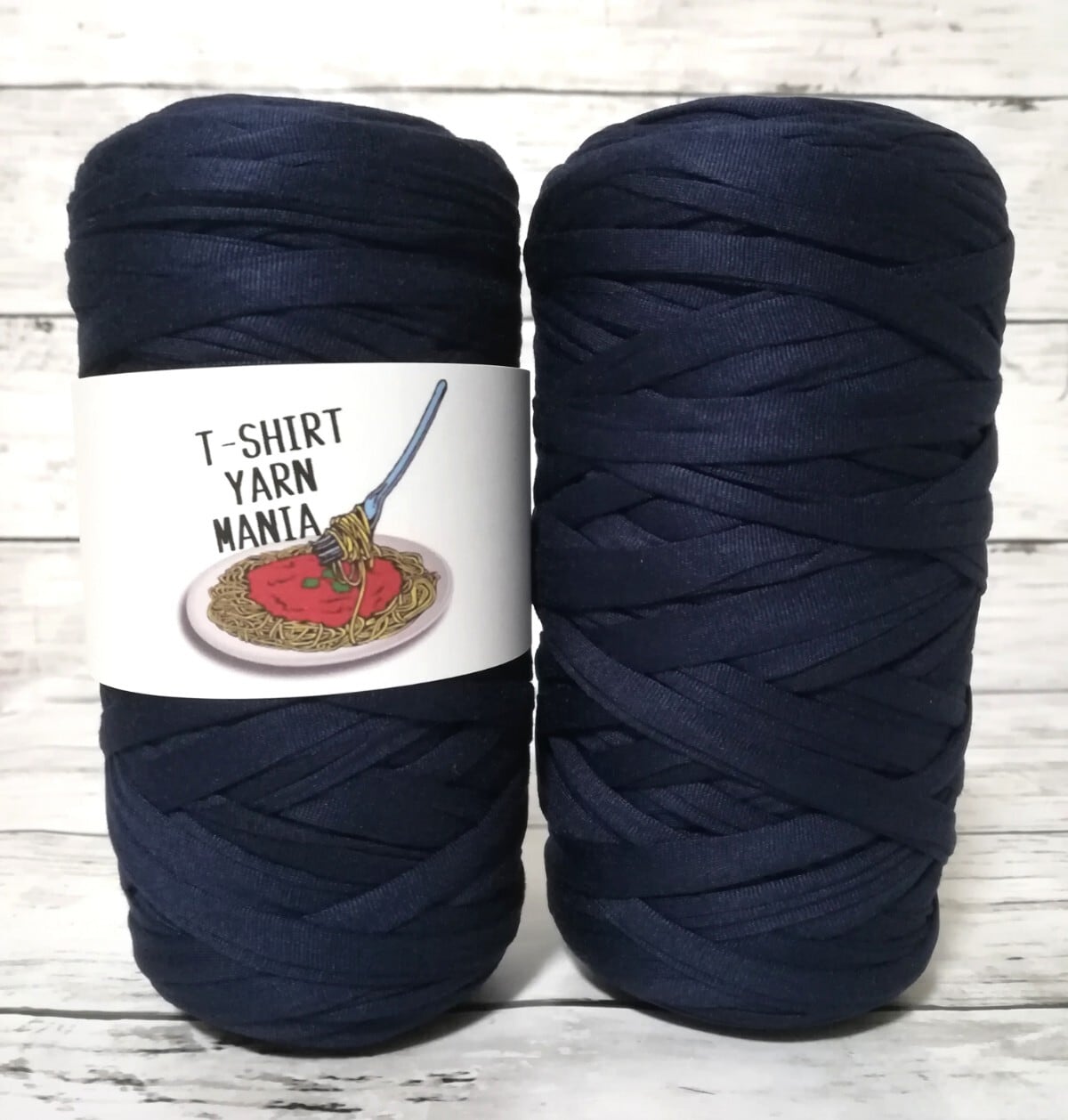にゃ様　Tシャツヤーン　No.5 ダークネイビー 濃紺色 1玉 200g・50m Tシャツヤーン | T-SHIRT YARN
