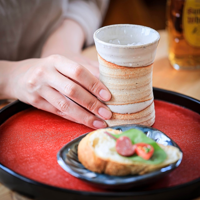 ロング焼酎カップ「白釉」