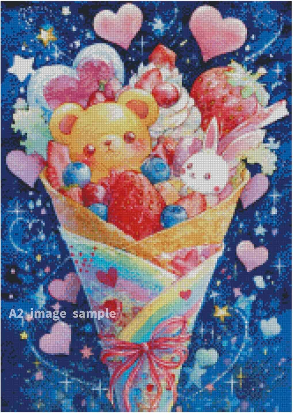 第12弾 100色DA たっぷりフルーツクレープ | ダイヤモンドアート専門店