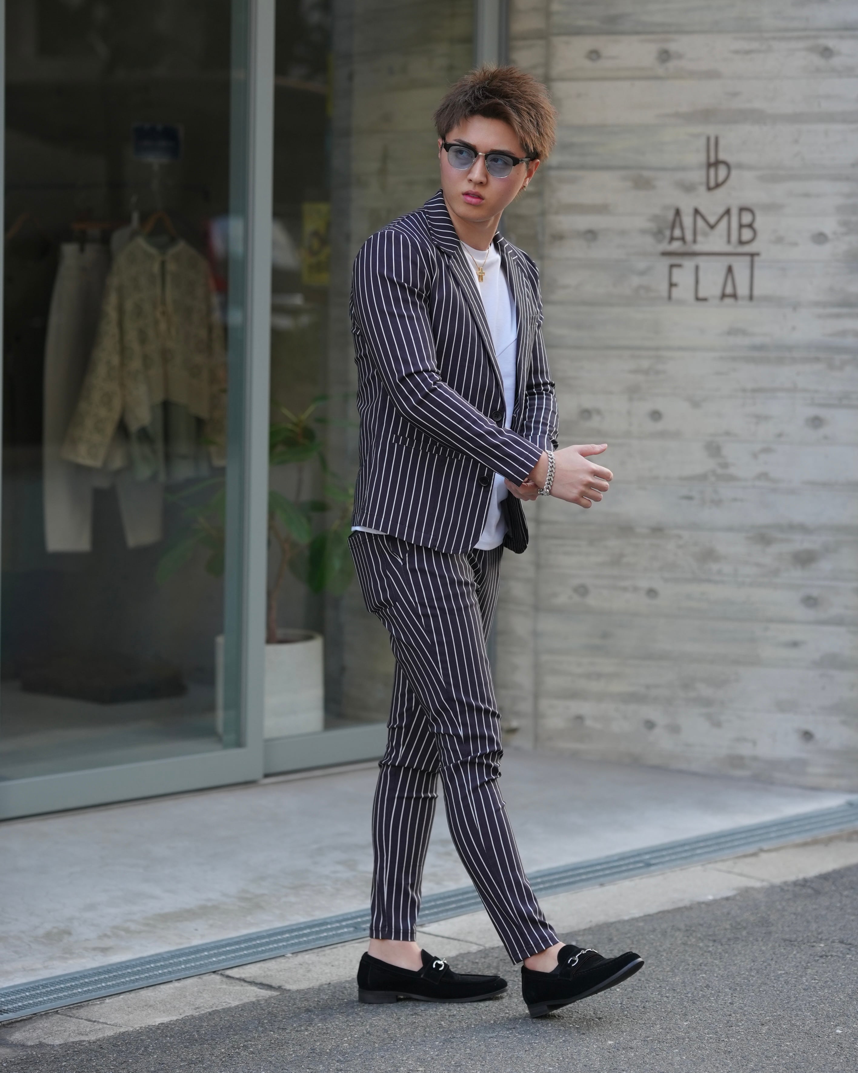 BELINDA STRIPE PANTS BLACK【BEL25-001B】 | BELINDA OFFICIAL BELINDA STRIPE PANTS BLACK【BEL25-001B】 | BELINDA OFFICIAL