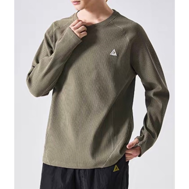 ワッフルラグランプルオーバー R00042