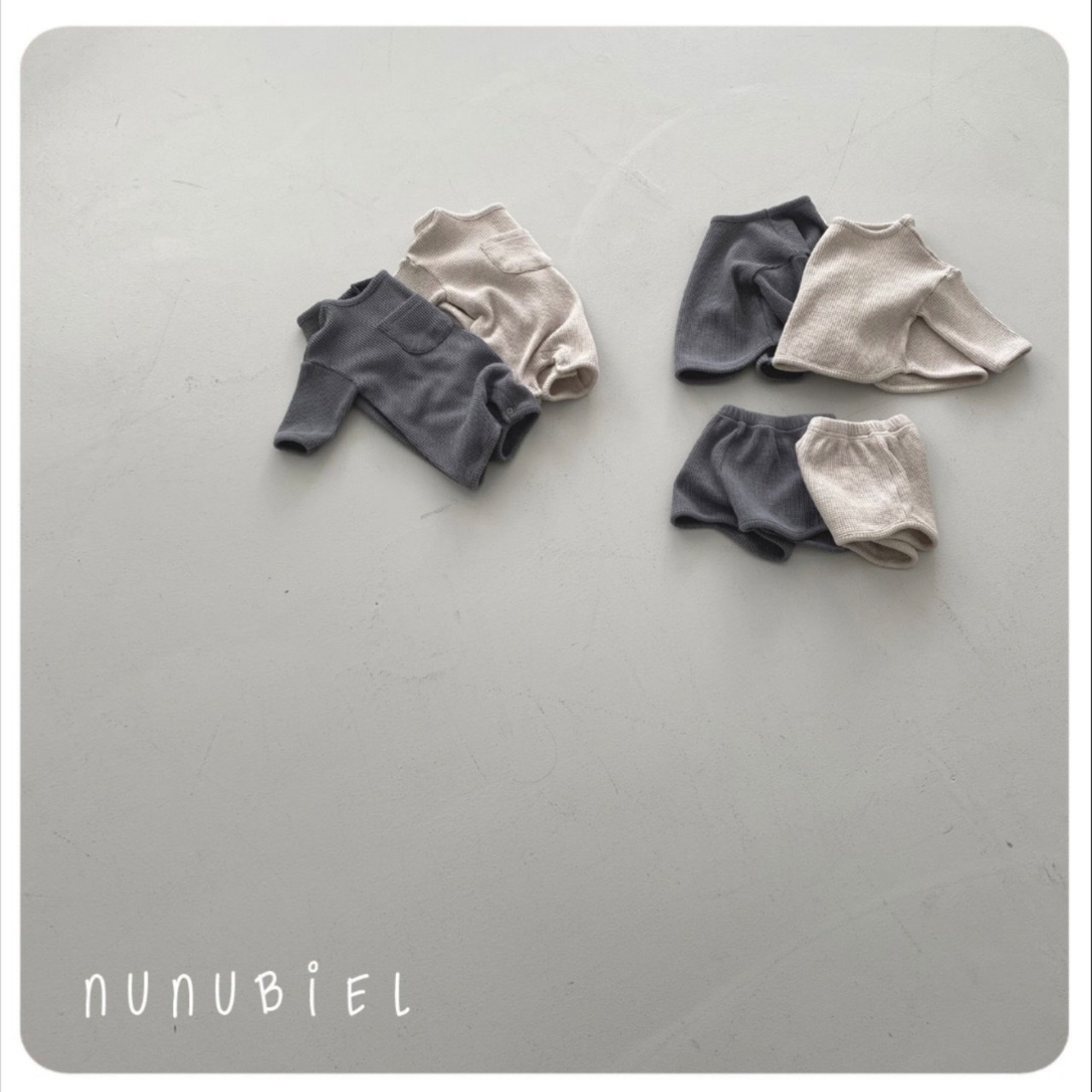 【nunubiel】ベベ クロッフルスーツ／オートミール（70~90cm） - 11