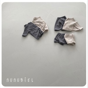 【nunubiel】ベベ クロッフルスーツ／オートミール（70~90cm）