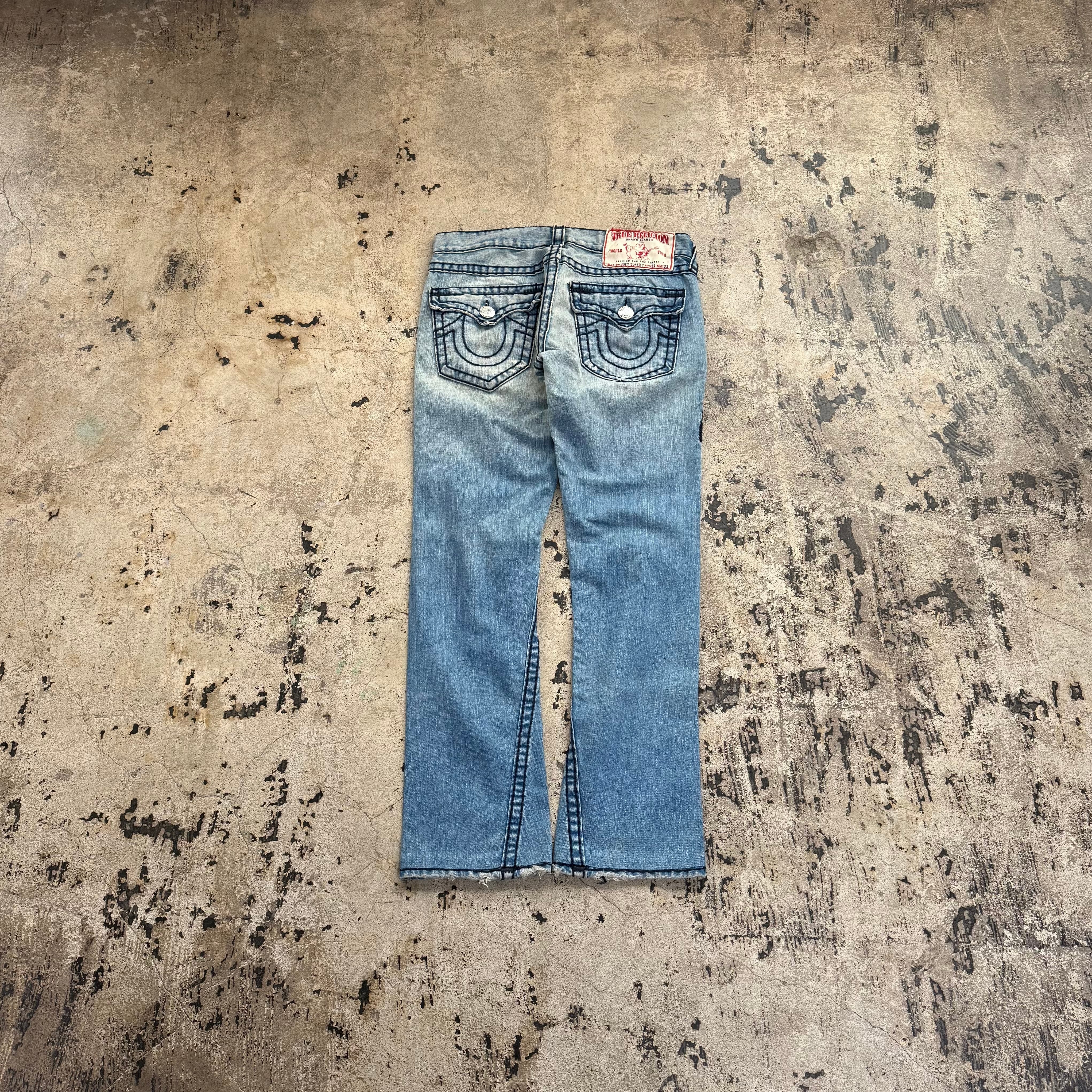 00s TRUE RELIGION JOEY SUPER T STITCH FLARE DENIM | GALAXIES