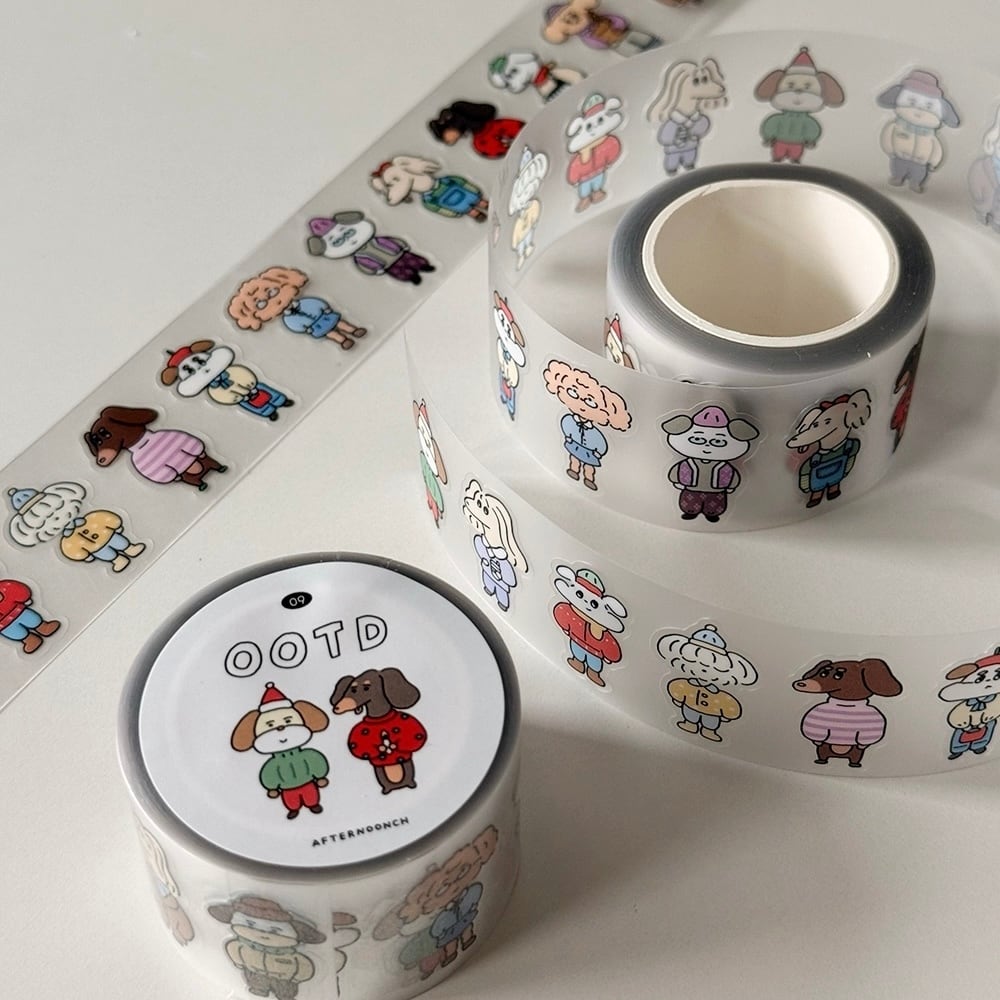 AFTERNOONCH】マスキングシール OOTD 키스컷 キスカット | 韓国文具