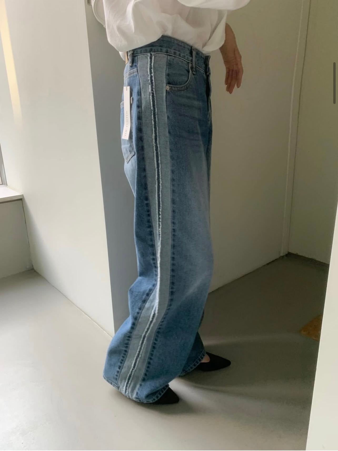 (即納)poster / Double line denim