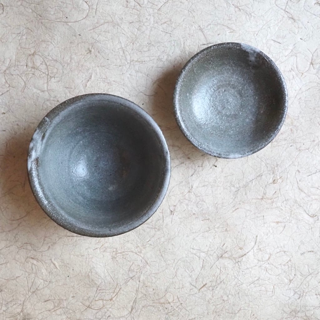土本訓寛・久美子/象嵌 蓋碗 蝶・蓮華・福寿