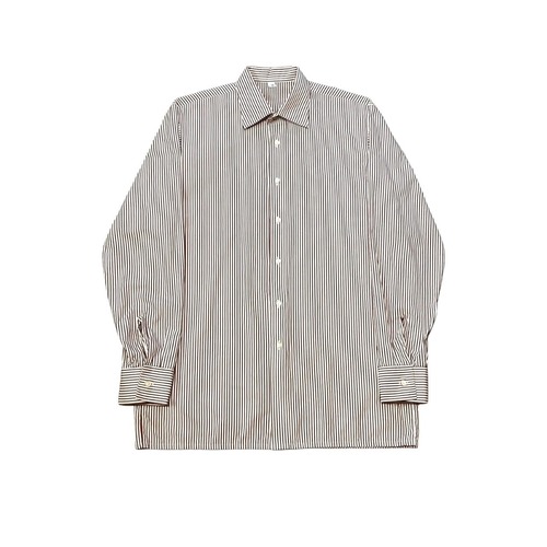Vintage - Regular Collar Stripe Shirt (size-38) ¥9000+tax