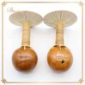 フラダンス ウリウリ ボトム マラカス 小物 小道具 楽器 ブラウン系 着脱型 分離型 フラ ダンス タヒチアン 練習 舞台 発表会 イベント ステージ ダンス小物 球 持ち手 着脱可能 ベージュ系