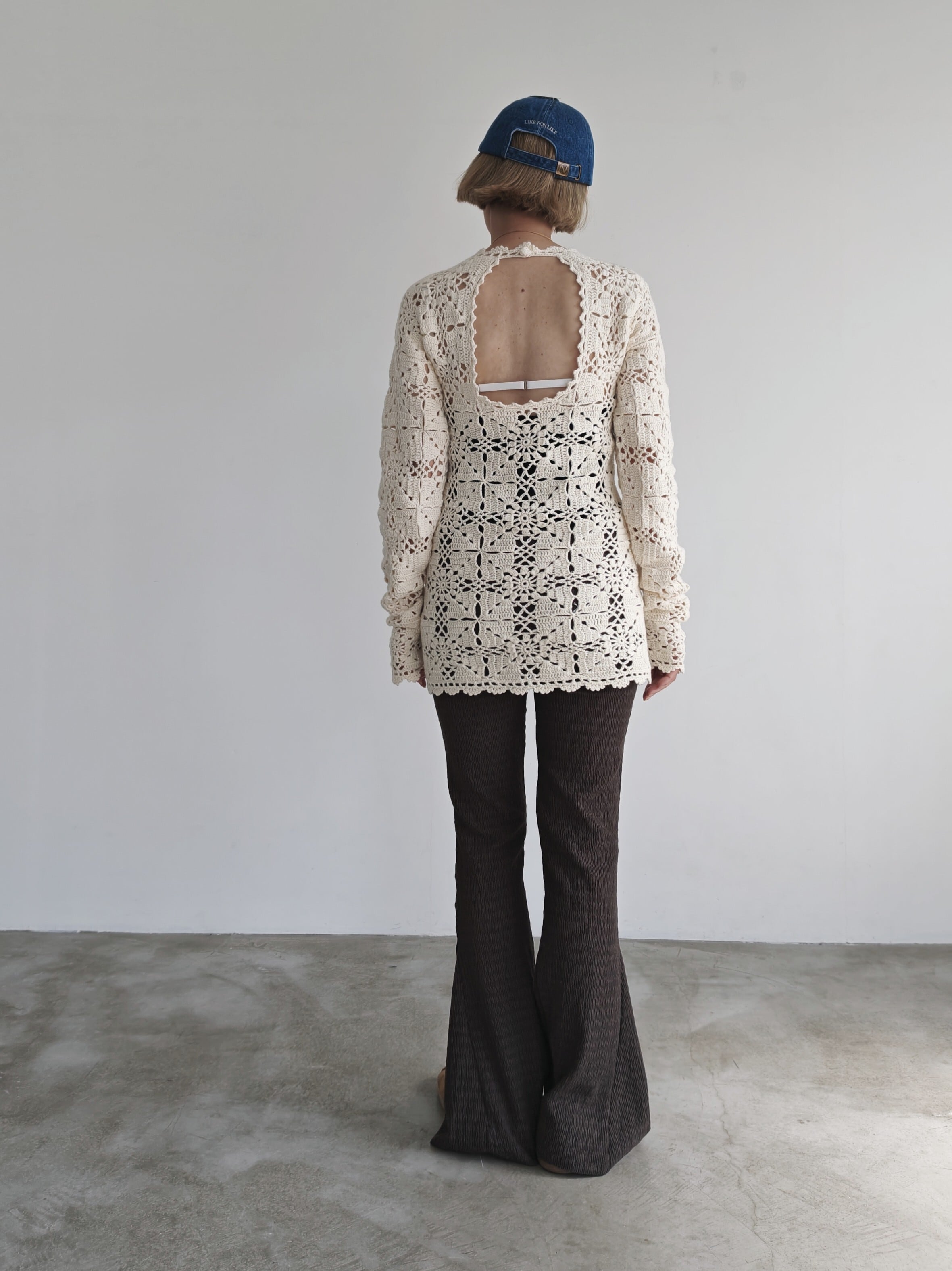 トップス Yilon Fleur lace blouse ivory 新品未使用】yilon FLEUR LACE BLOUSE ivory