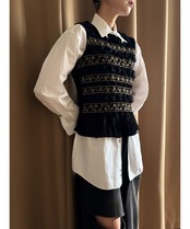 black velour sleeveless tops-5029-10