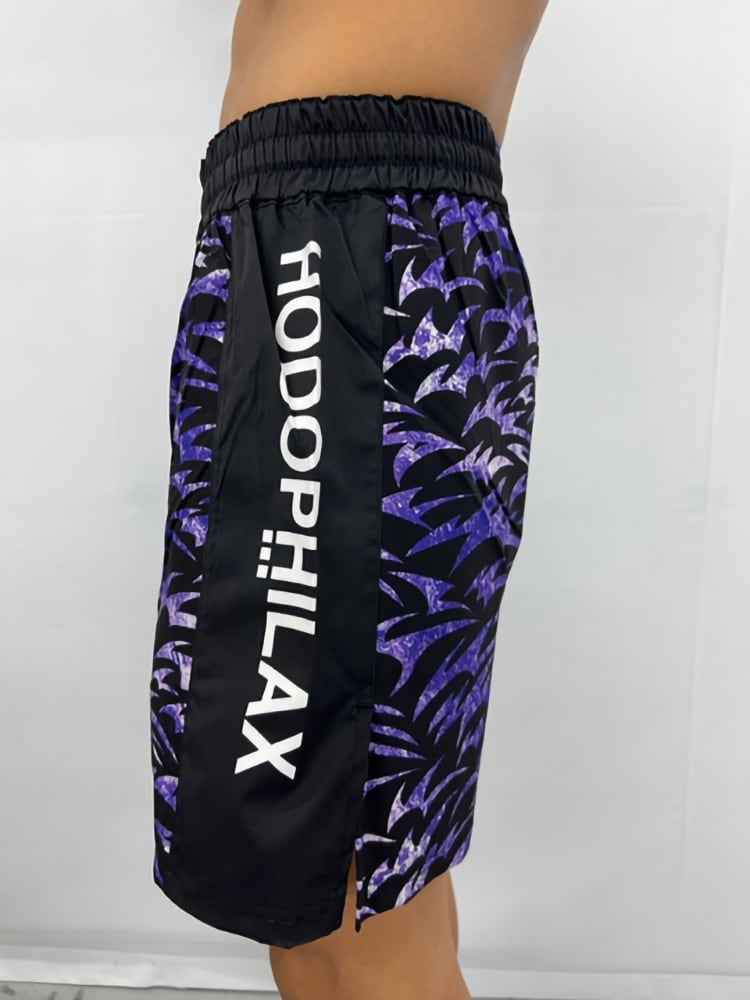バドミントンパンツ 白/紫/黒 グラフィックプリント 柄パン バドミントンパンツ 白/紫/黒 グラフィックプリント 柄パン Black