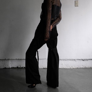 INSIDE BELT WIDE PANTS / BLK