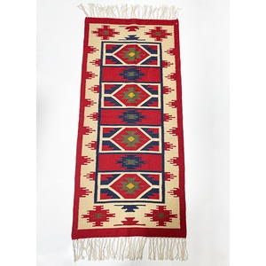 Vintage Handwoven Wool Kilim Rug From Hungary 60cm×157cm