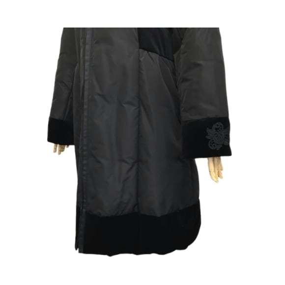 スーパービューティー ダウンコート レース使い ベロア切替 2528009