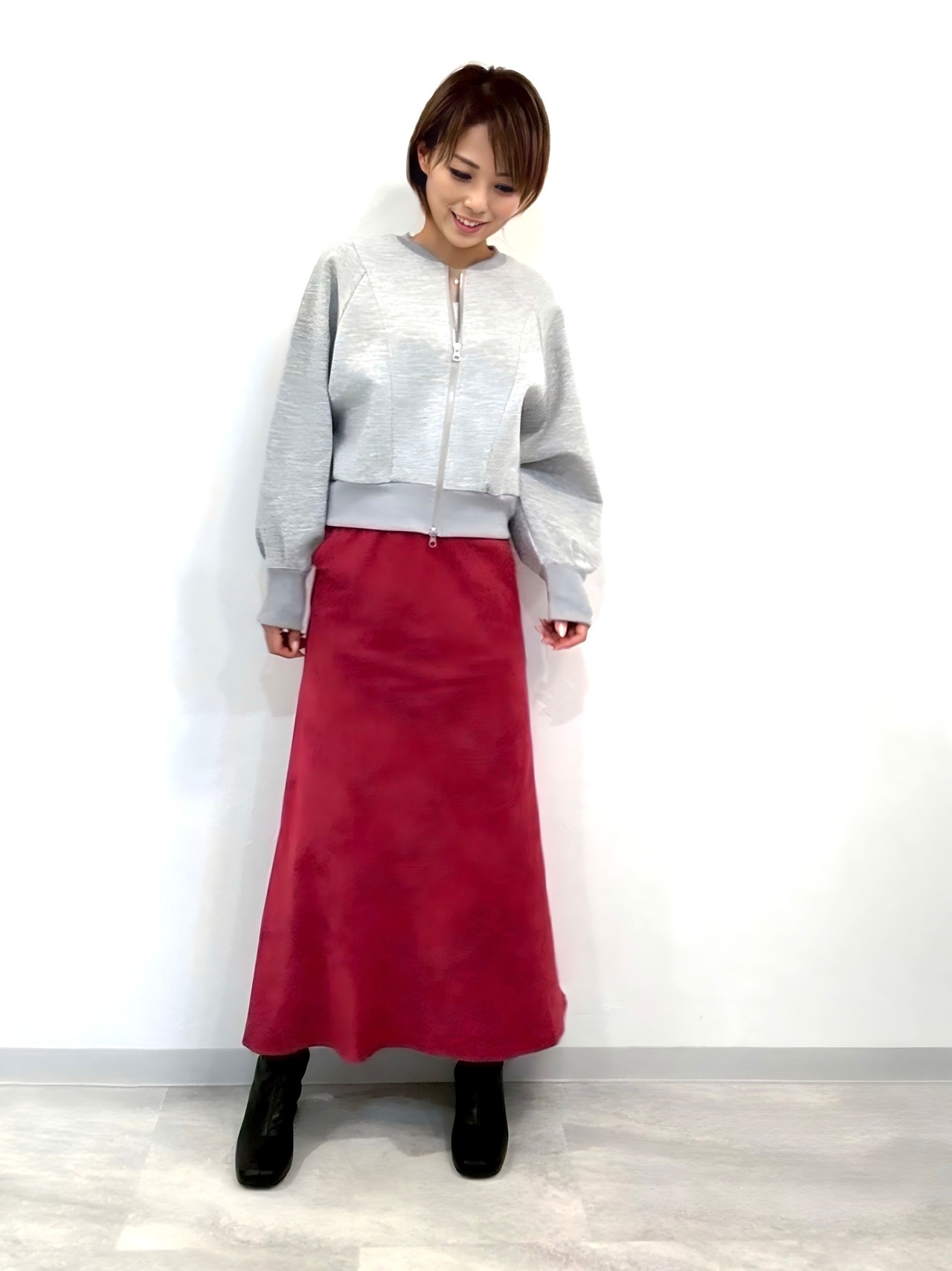 スエードナロースカート