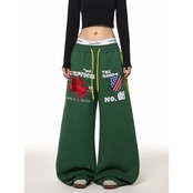 ストリート  刺繍スウェットパンツ P369