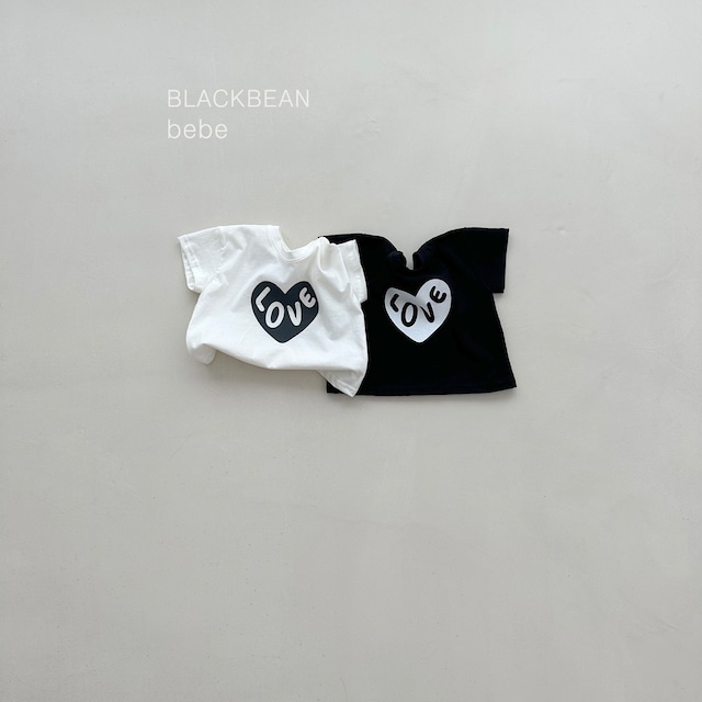 bebe heart tee【blackbean】※7月中旬〜7月下旬発送予定