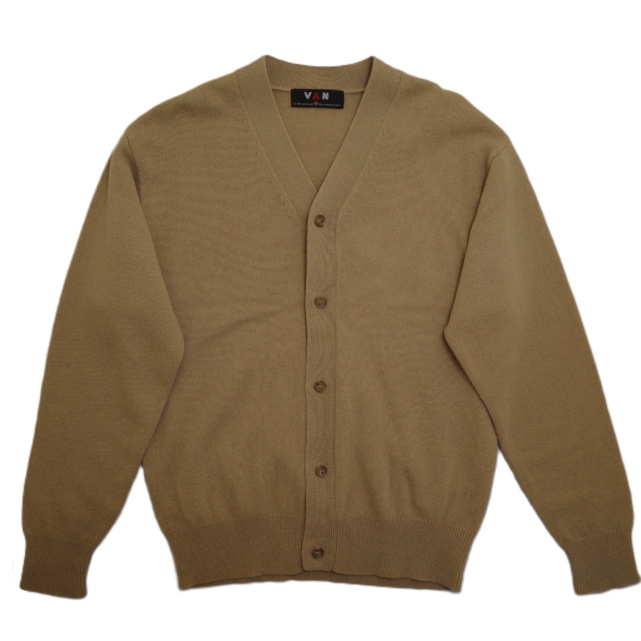 L.L.Bean ラムウールカーディガン XL ブラウン 古着]ヴァン ヂャケット 